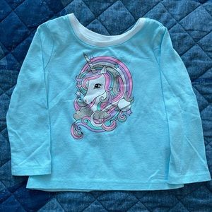 Blue unicorn shirt